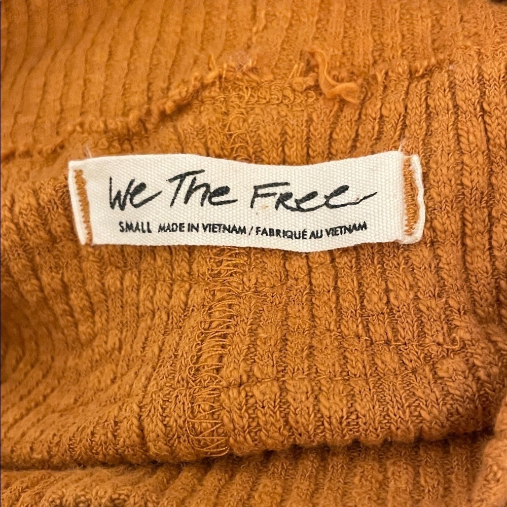 Free People Golden Cowl Neck Oversized Sweater Size Small - Picture 6 of 7